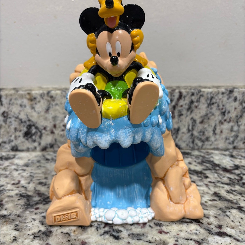 Vintage 2003 Disney Splash Mountain Mickey Mouse & Pluto 3oz Dixie Cup Dispenser
